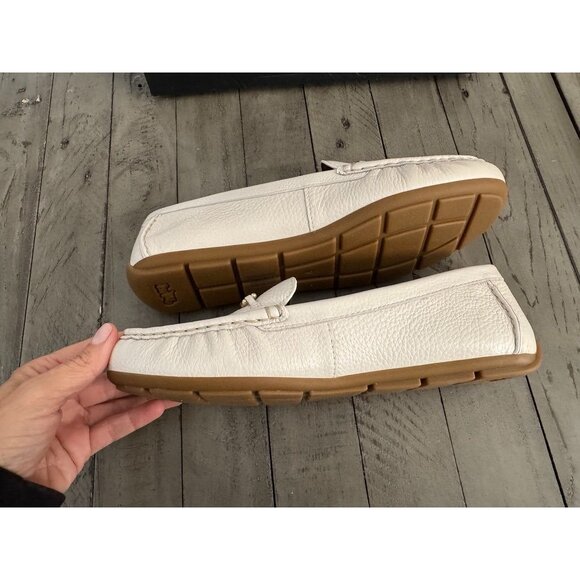 NIB Coach Mavis FG4581 Women Size Cream Pebbled Leather Loafer Size 9 - Picture 8 of 9